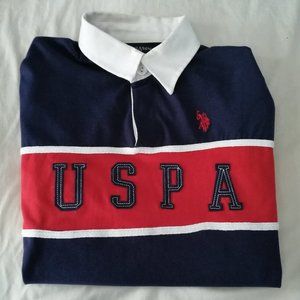 US Polo Assn Long Sleeve Polo Shirt Blue Size 18, PRE-OWNED